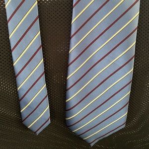 Pochelli Silk Neck Tie Blue with Multicolor Accents